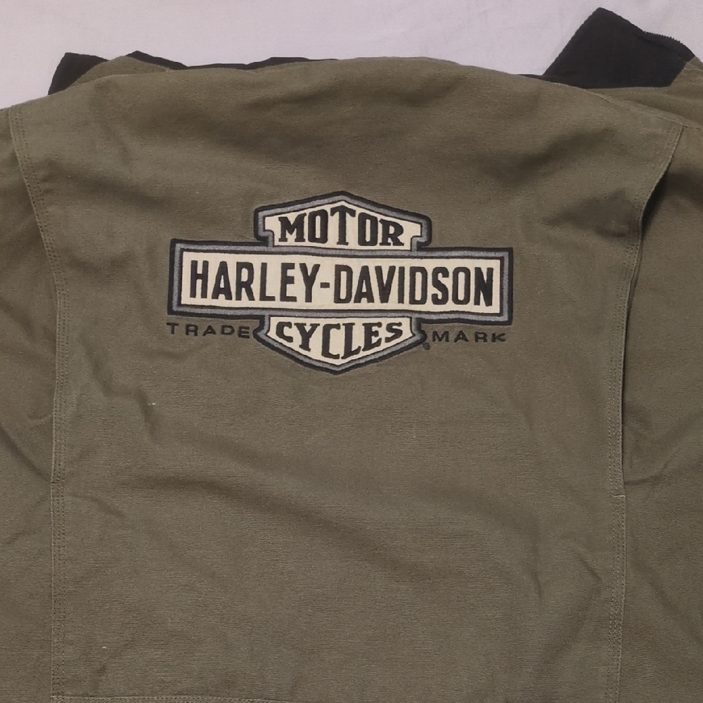 Harley-Davidson Men's Military Green Field Jacket Size XXL - Picture 4 of 5